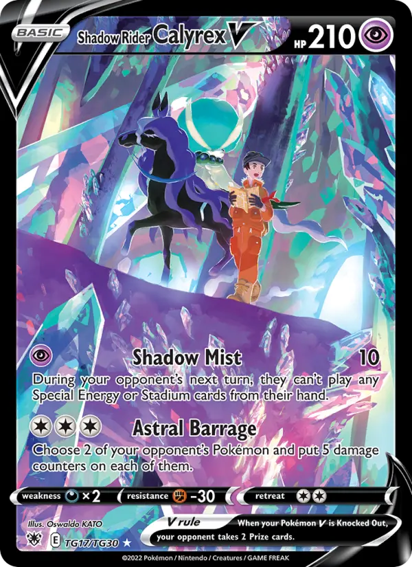 Shadow Rider Calyrex V Ultra Rare Pokemon card #TG17 from Astral Radiance