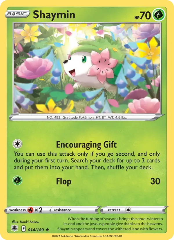Shaymin Rare Pokemon card #014 from Astral Radiance