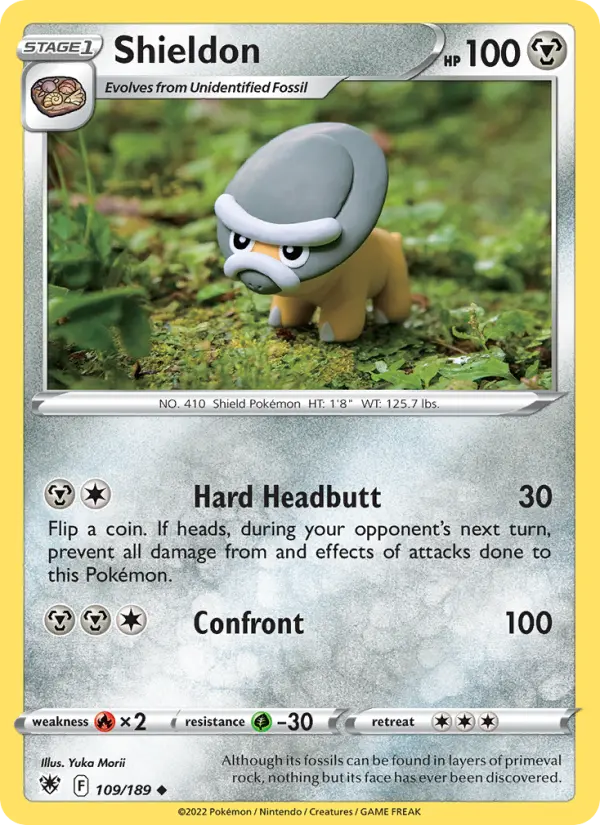 Shieldon Uncommon Pokemon card #109 from Astral Radiance