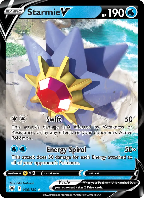 Starmie V Ultra Rare Pokemon card #030 from Astral Radiance