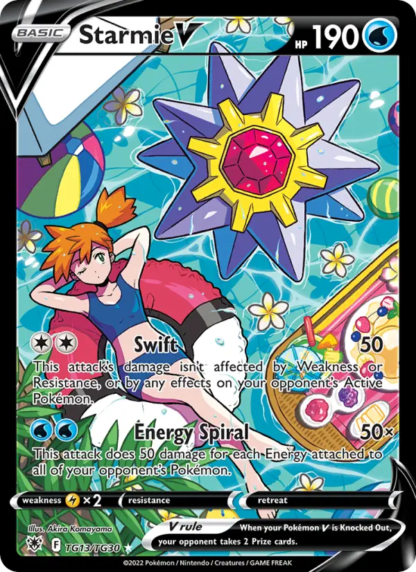 Starmie V Ultra Rare Pokemon card #TG13 from Astral Radiance
