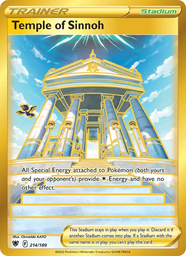 Temple of Sinnoh Secret Rare Pokemon card #214 from Astral Radiance