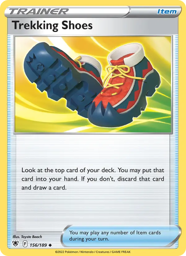 Trekking Shoes Uncommon Pokemon card #156 from Astral Radiance