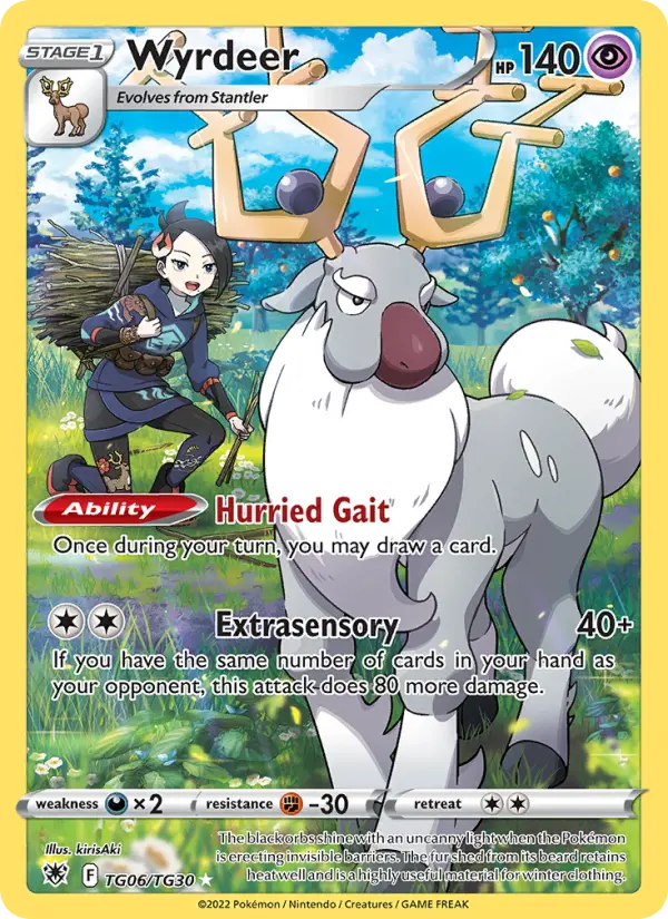 Wyrdeer Rare Pokemon card #TG06 from Astral Radiance