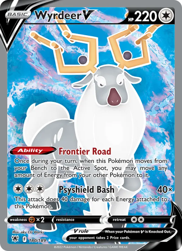 Wyrdeer V Ultra Rare Pokemon card #180 from Astral Radiance