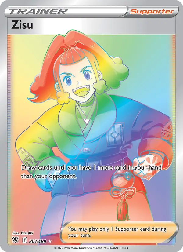 Zisu Secret Rare Pokemon card #207 from Astral Radiance