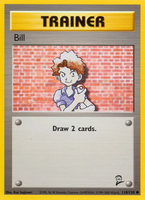 Bill Common Pokemon card #118 from Base Set 2