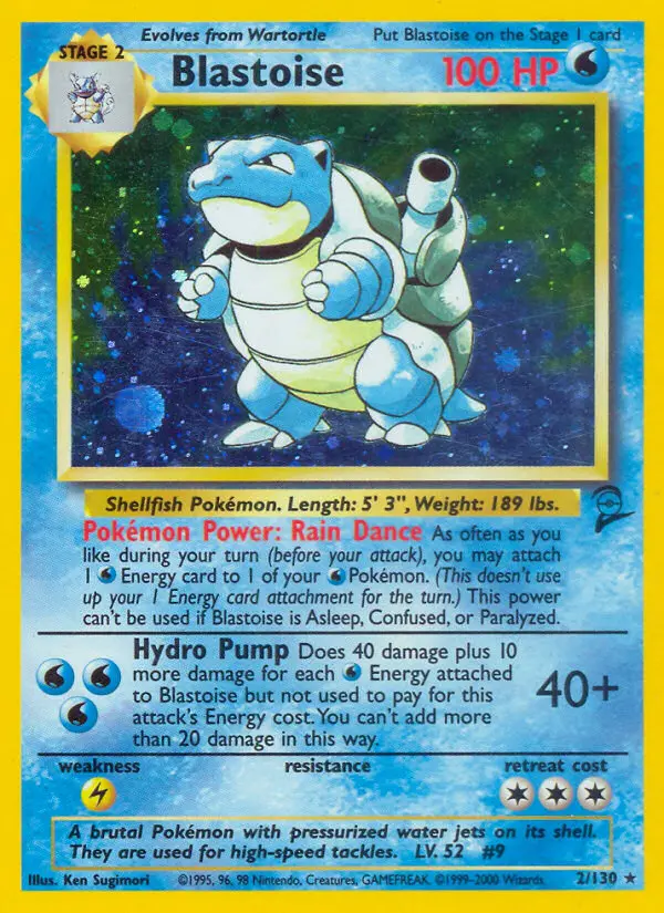 Blastoise Rare Pokemon card #2 from Base Set 2
