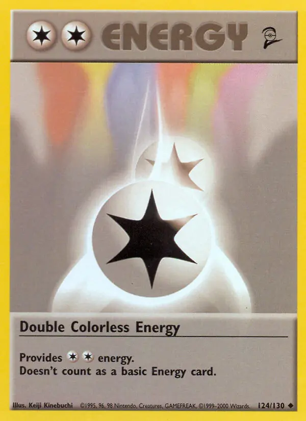 Double Colorless Energy Uncommon Pokemon card #124 from Base Set 2