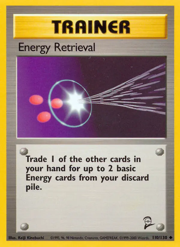Energy Retrieval Uncommon Pokemon card #110 from Base Set 2