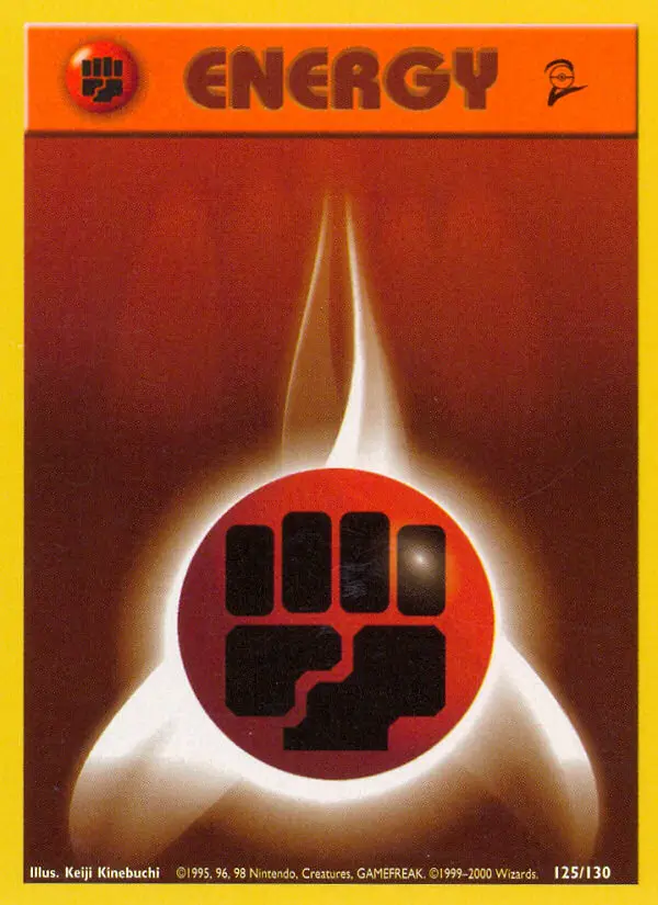 Fighting Energy Common Pokemon card #125 from Base Set 2