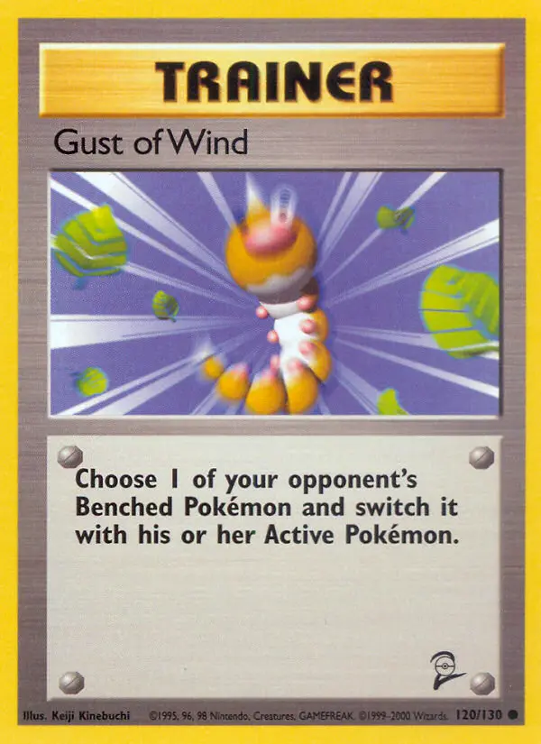 Gust of Wind Common Pokemon card #120 from Base Set 2