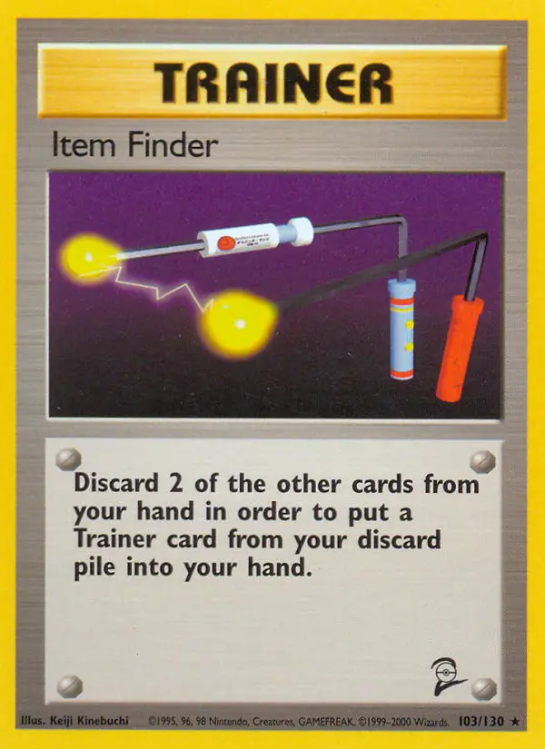 Item Finder Rare Pokemon card #103 from Base Set 2