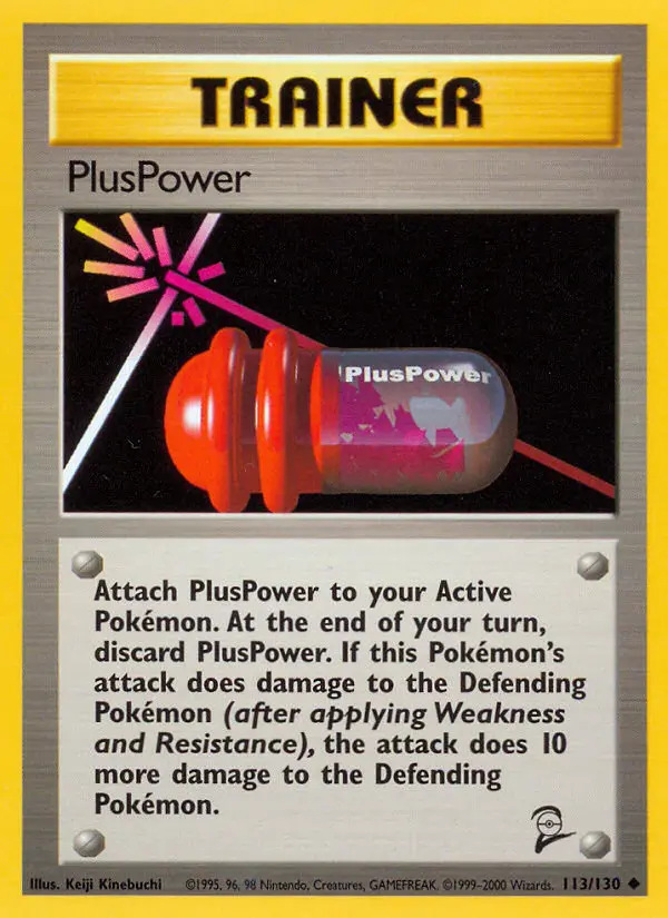 PlusPower Uncommon Pokemon card #113 from Base Set 2
