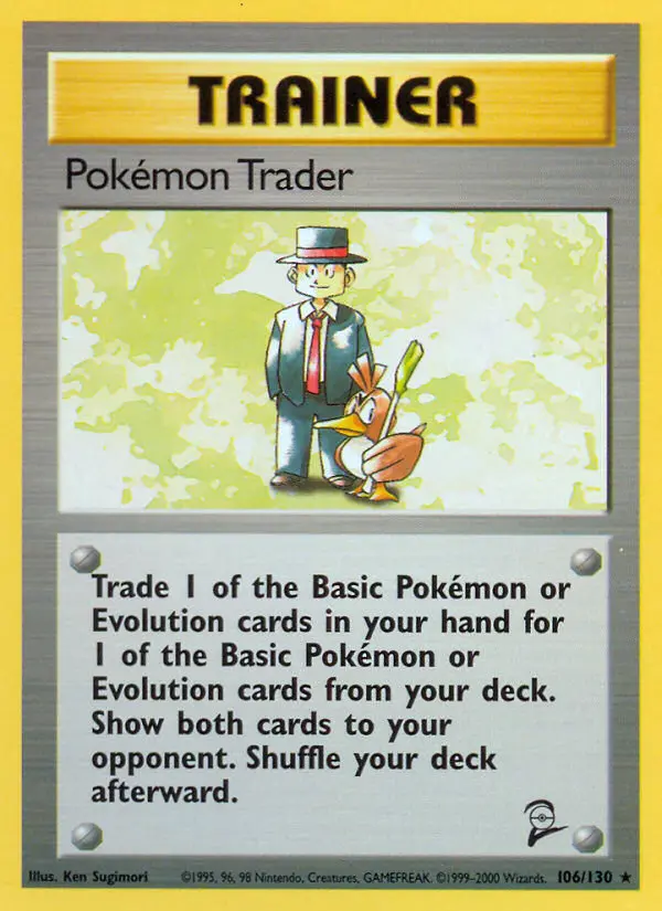 Pokémon Trader Rare Pokemon card #106 from Base Set 2