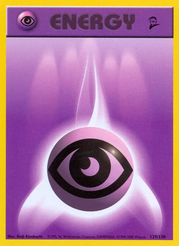 Psychic Energy Common Pokemon card #129 from Base Set 2