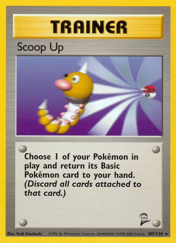 Scoop Up Rare Pokemon card #107 from Base Set 2