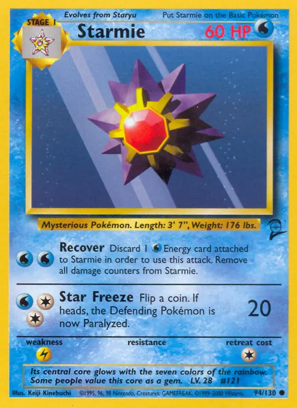 Starmie Common Pokemon card #94 from Base Set 2