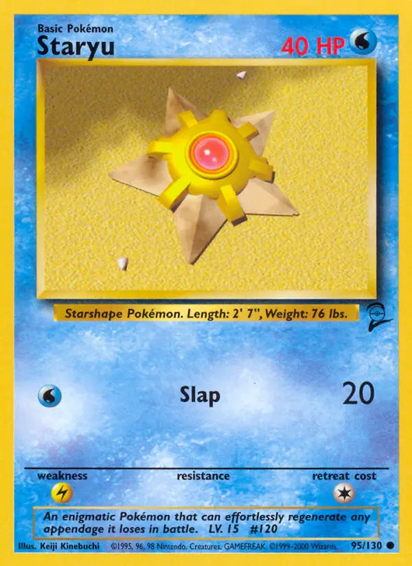 Staryu Common Pokemon card #95 from Base Set 2