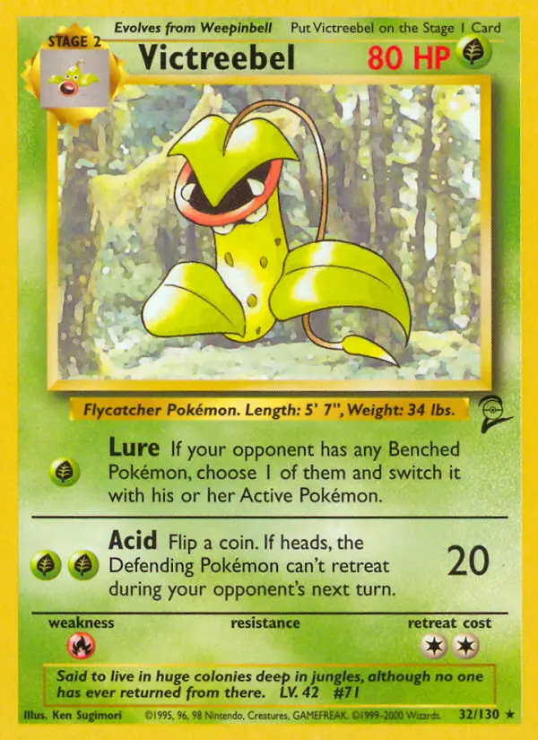 Victreebel Rare Pokemon card #32 from Base Set 2