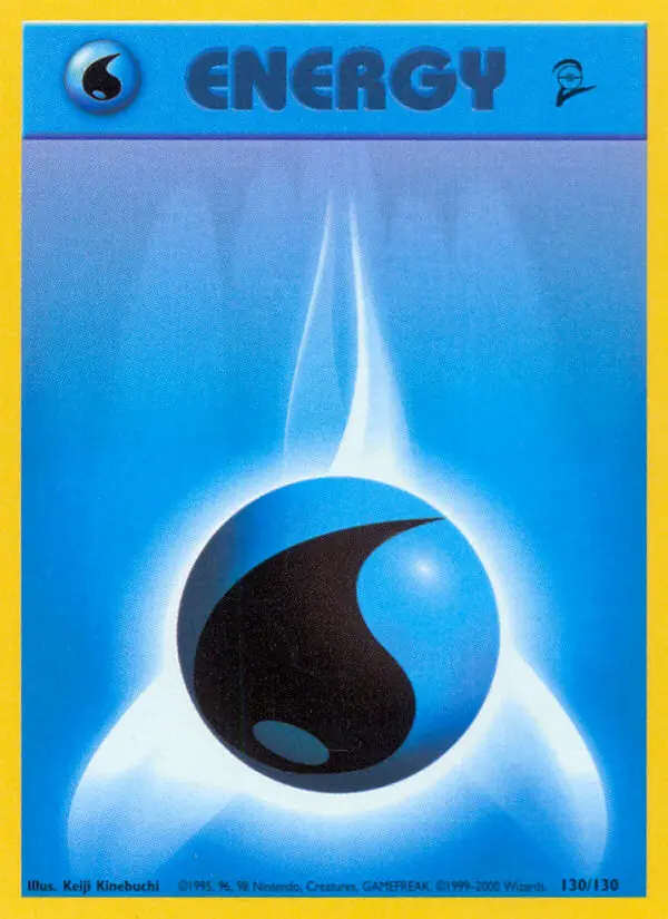 Water Energy Common Pokemon card #130 from Base Set 2