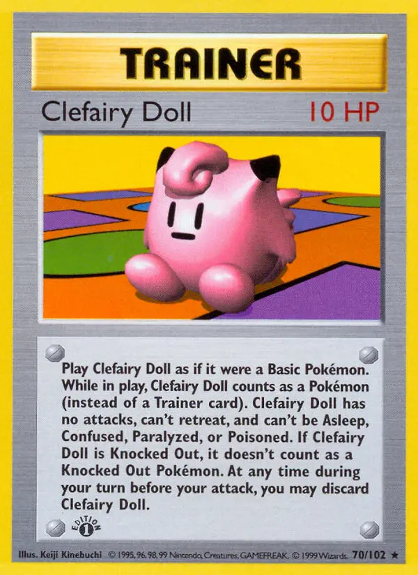 Clefairy Doll Rare Pokemon card #70 from Base Set