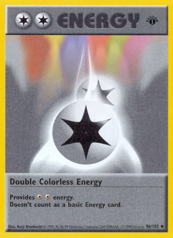 Double Colorless Energy Uncommon Pokemon card #96 from Base Set