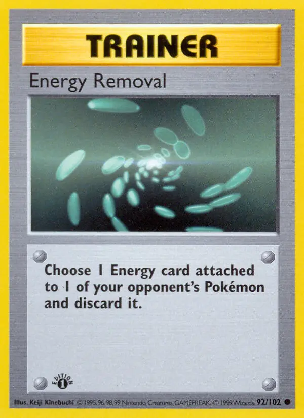 Energy Removal Common Pokemon card #92 from Base Set