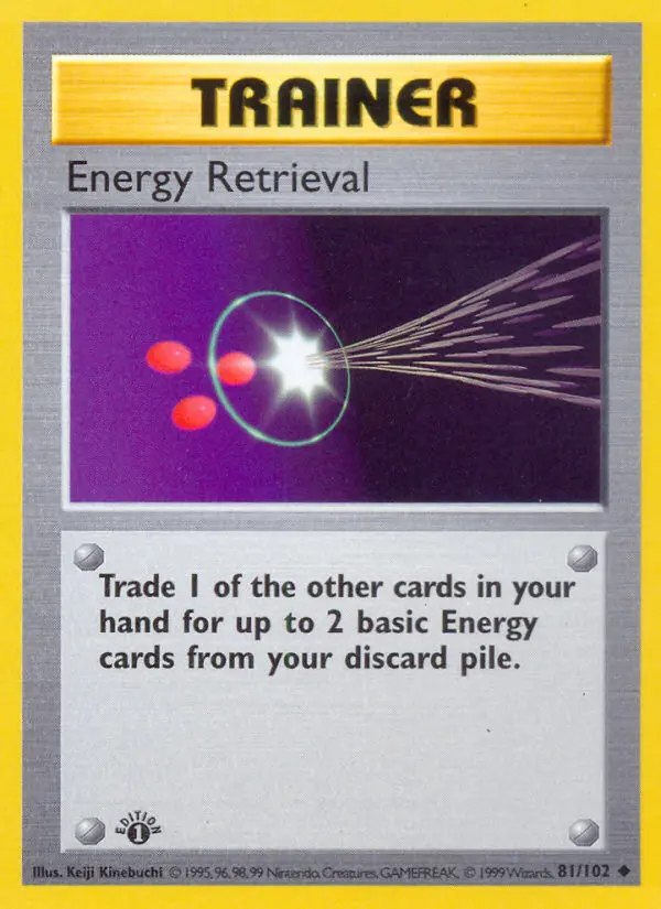 Energy Retrieval Uncommon Pokemon card #81 from Base Set