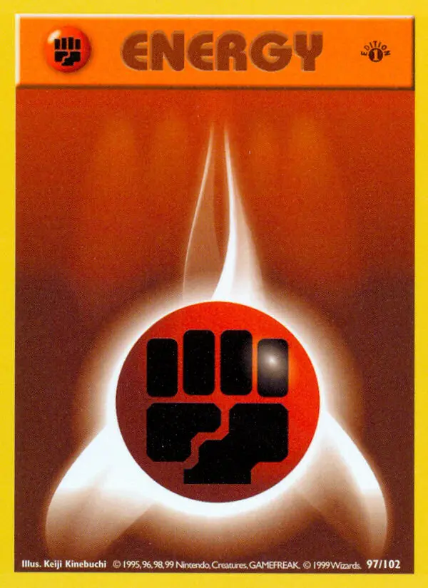 Fighting Energy Common Pokemon card #97 from Base Set