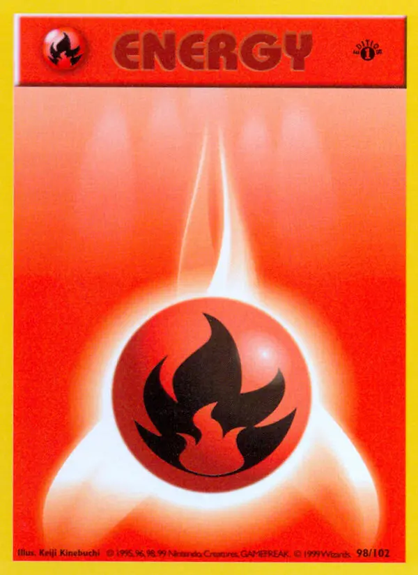 Fire Energy Common Pokemon card #98 from Base Set