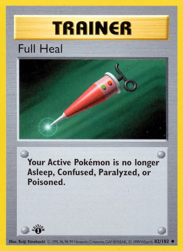 Full Heal Uncommon Pokemon card #82 from Base Set