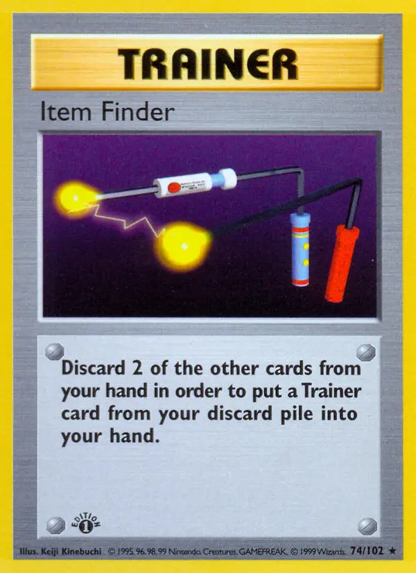 Item Finder Rare Pokemon card #74 from Base Set