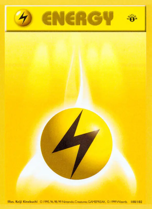 Lightning Energy Common Pokemon card #100 from Base Set