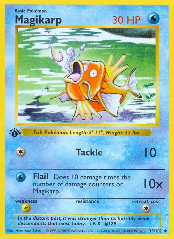 Magikarp Uncommon Pokemon card #35 from Base Set