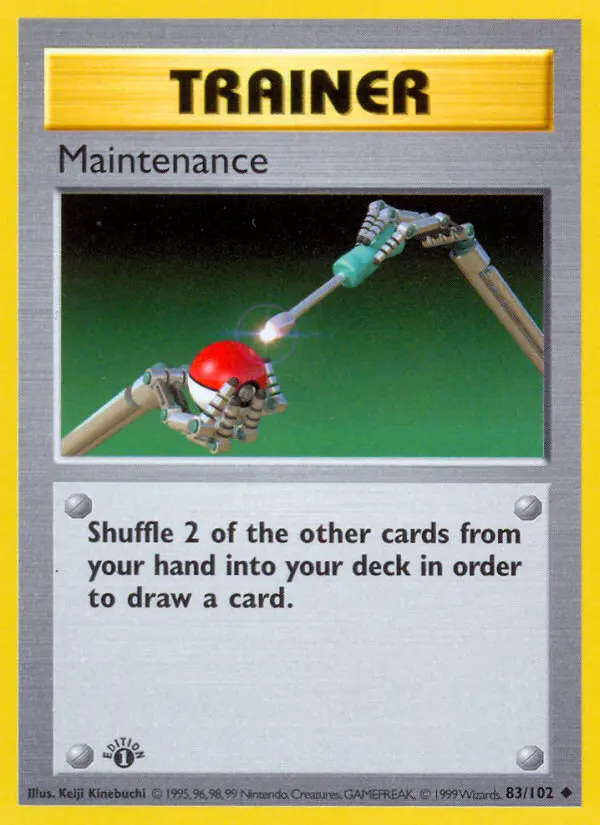 Maintenance Uncommon Pokemon card #83 from Base Set