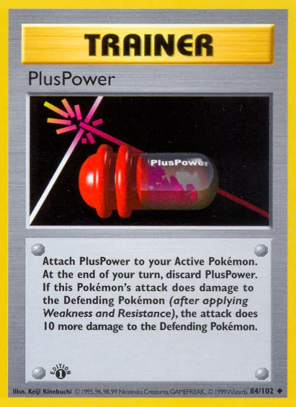 PlusPower Uncommon Pokemon card #84 from Base Set
