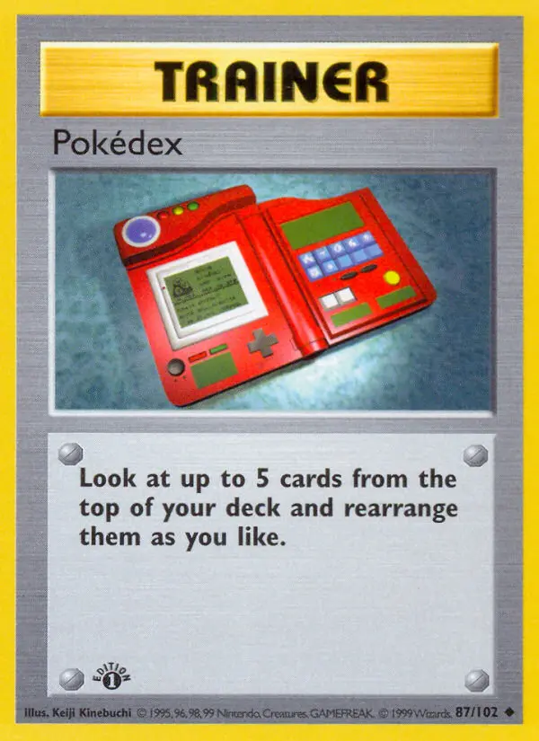 Pokédex Uncommon Pokemon card #87 from Base Set