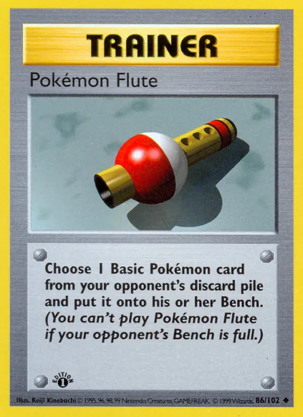 Pokémon Flute Uncommon Pokemon card #86 from Base Set