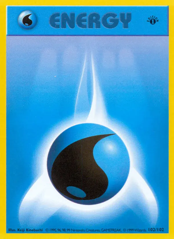 Water Energy Common Pokemon card #102 from Base Set
