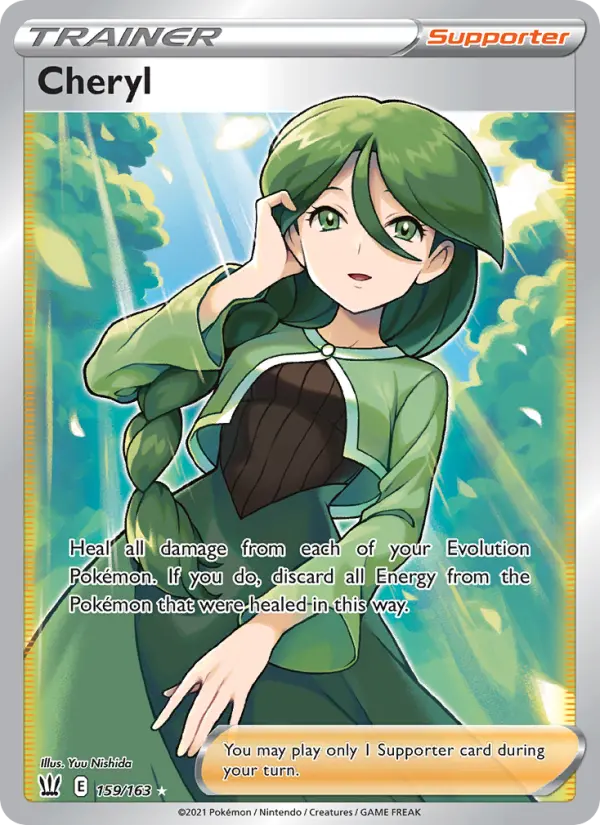 Cheryl Ultra Rare Pokemon card #159 from Battle Styles