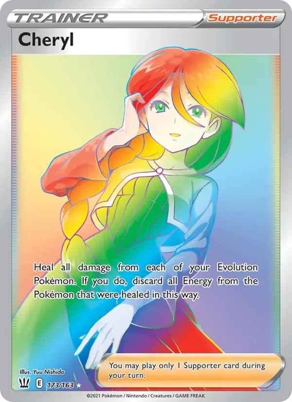 Cheryl Secret Rare Pokemon card #173 from Battle Styles