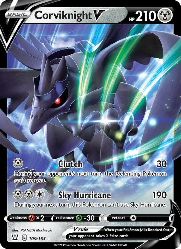 Corviknight V Holo Rare V Pokemon card #109 from Battle Styles