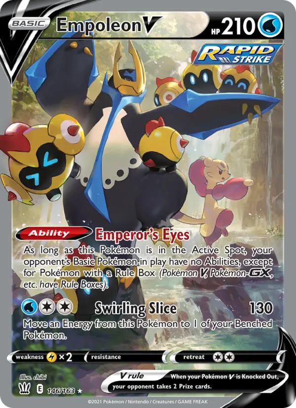 Empoleon V Ultra Rare Pokemon card #146 from Battle Styles