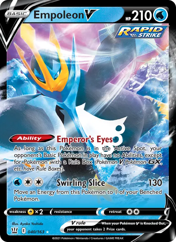 Empoleon V Holo Rare V Pokemon card #40 from Battle Styles