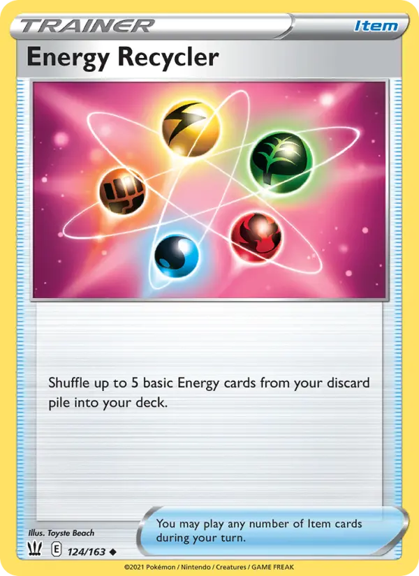 Energy Recycler Uncommon Pokemon card #124 from Battle Styles