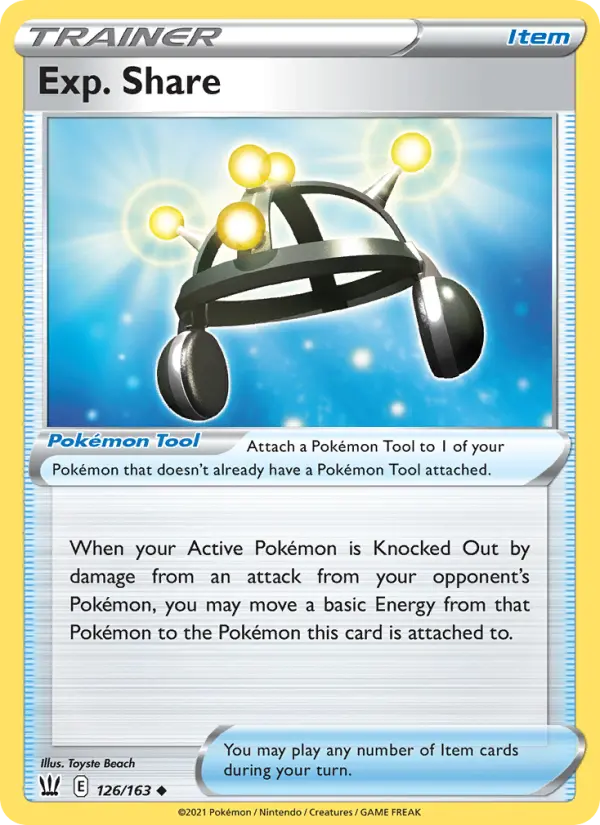 Exp. Share Uncommon Pokemon card #126 from Battle Styles