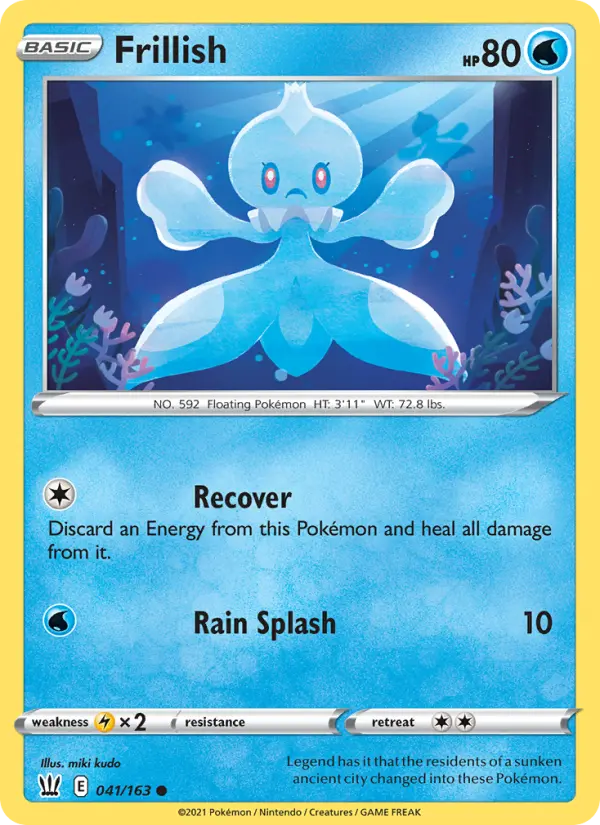 Frillish Common Pokemon card #41 from Battle Styles