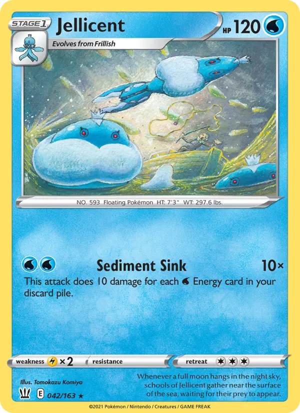 Jellicent Rare Pokemon card #42 from Battle Styles