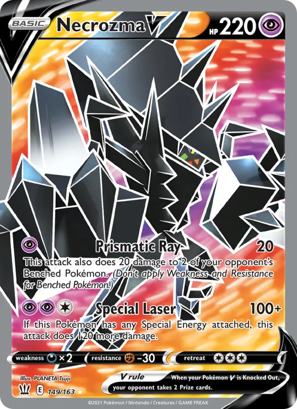 Necrozma V Ultra Rare Pokemon card #149 from Battle Styles
